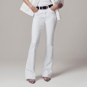 J Crew Skinny Flare Jeans in White Wash